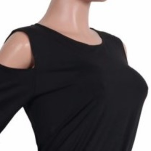 2PC: Cold Shoulder Top And Maxi Skirt with 2 side- - Picture 8 of 8